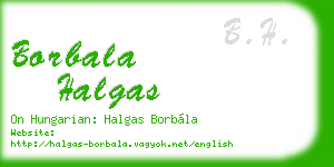 borbala halgas business card