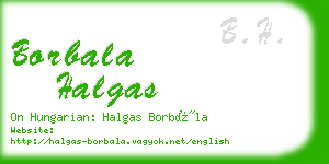 borbala halgas business card